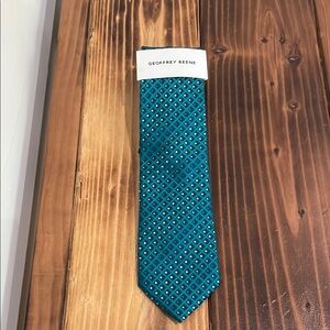 Geoffrey Beene Aqua Marine Geometric Men’s Tie NWT